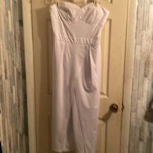 White poly tube top pant jumpsuit size Xl never worn great condition like new